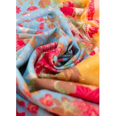 Powder Cotton Scarf - Paisley Poppies Powder Cotton Scarf - Paisley Poppies