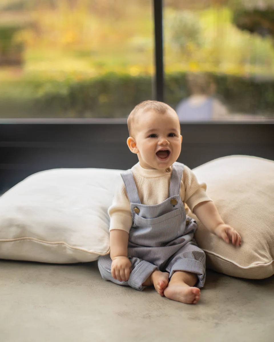 Chalk Hatchling Stripe Jumpsuit - Blue Chalk Hatchling Stripe Jumpsuit - Blue
