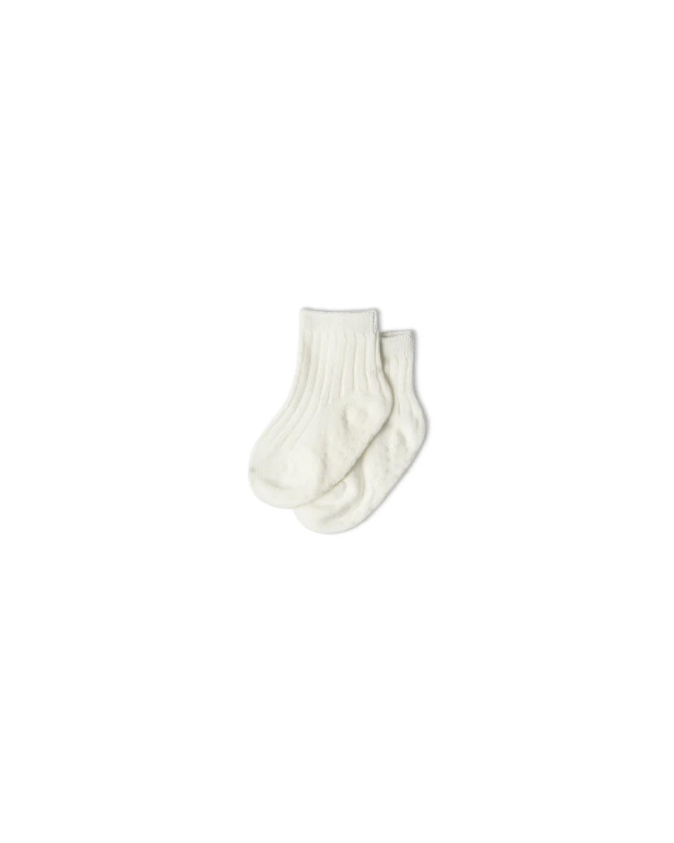 Chalk Be Happy Baby Socks - Ivory Chalk Be Happy Baby Socks - Ivory