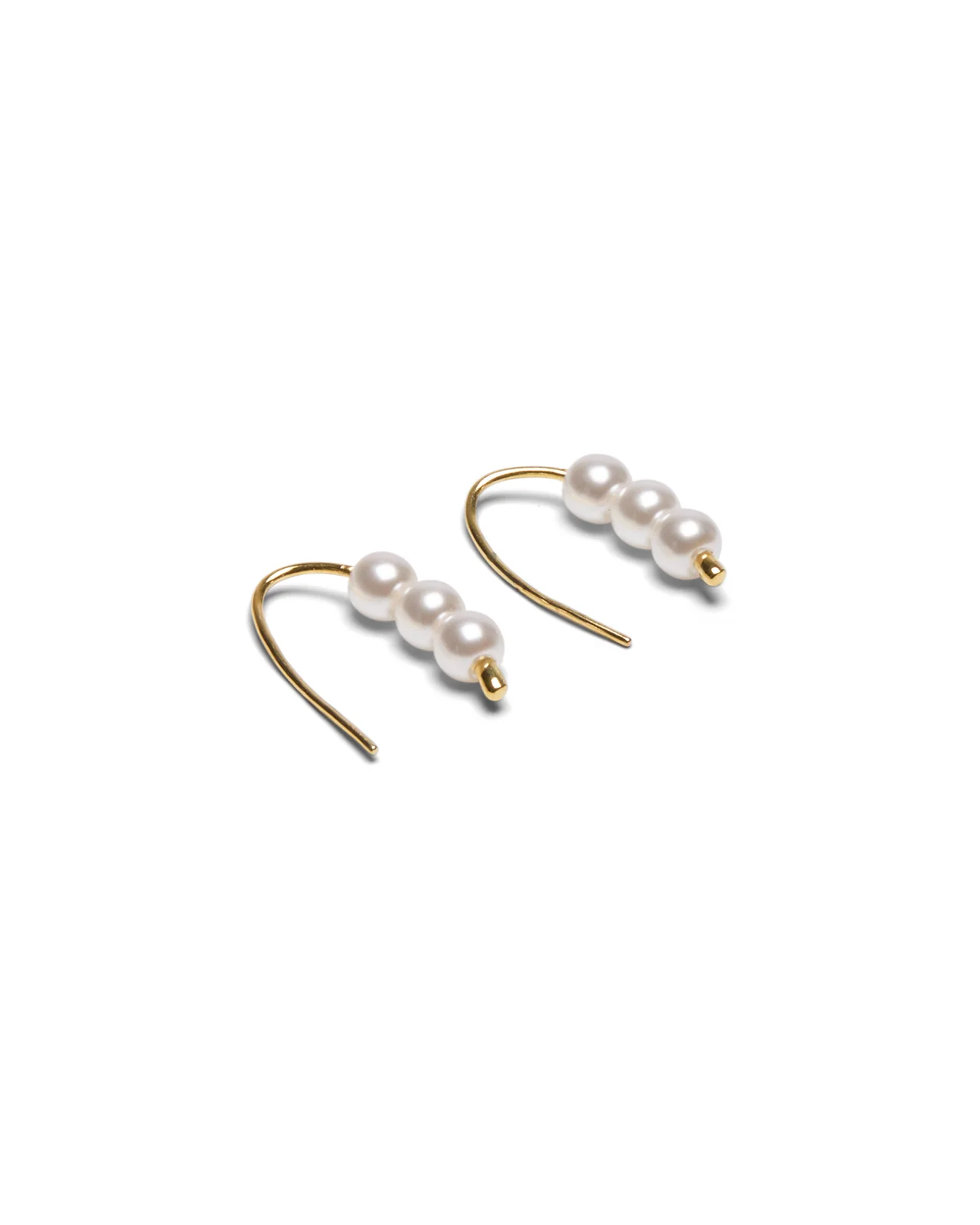 Chalk Keswick Beaded Pull Through Earrings - Gold Chalk Keswick Beaded Pull Through Earrings - Gold