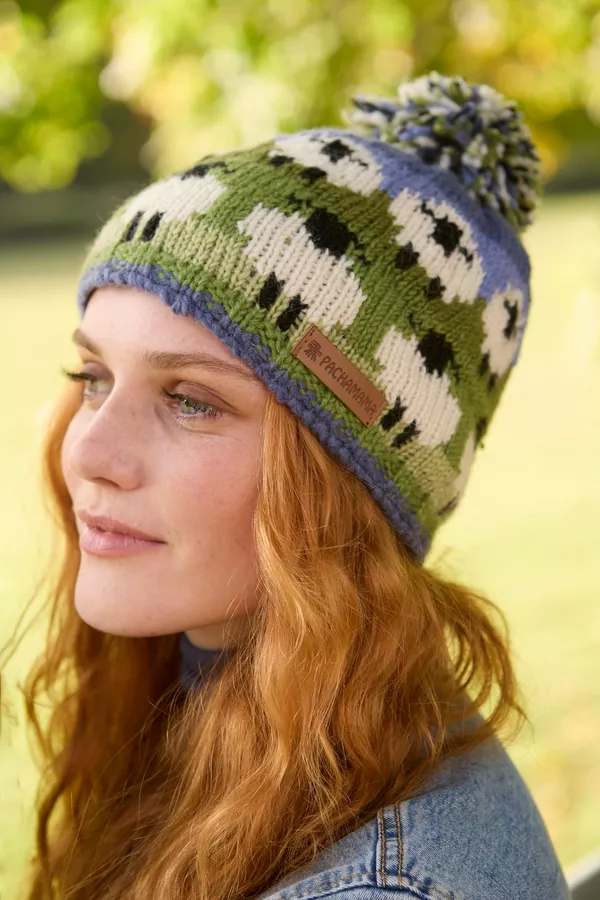 Pachamama Flock Of Sheep Bobble Beanie Regular Pachamama Flock Of Sheep Bobble Beanie Regular