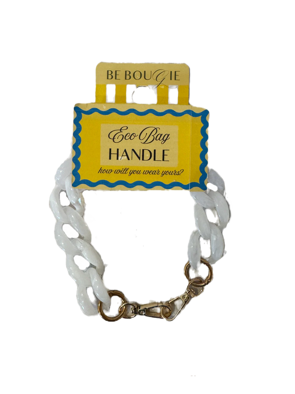 My Little Eco Bag - White Acrylic Handle for Your Eco Tote Bag My Little Eco Bag - White Acrylic Handle for Your Eco Tote Bag