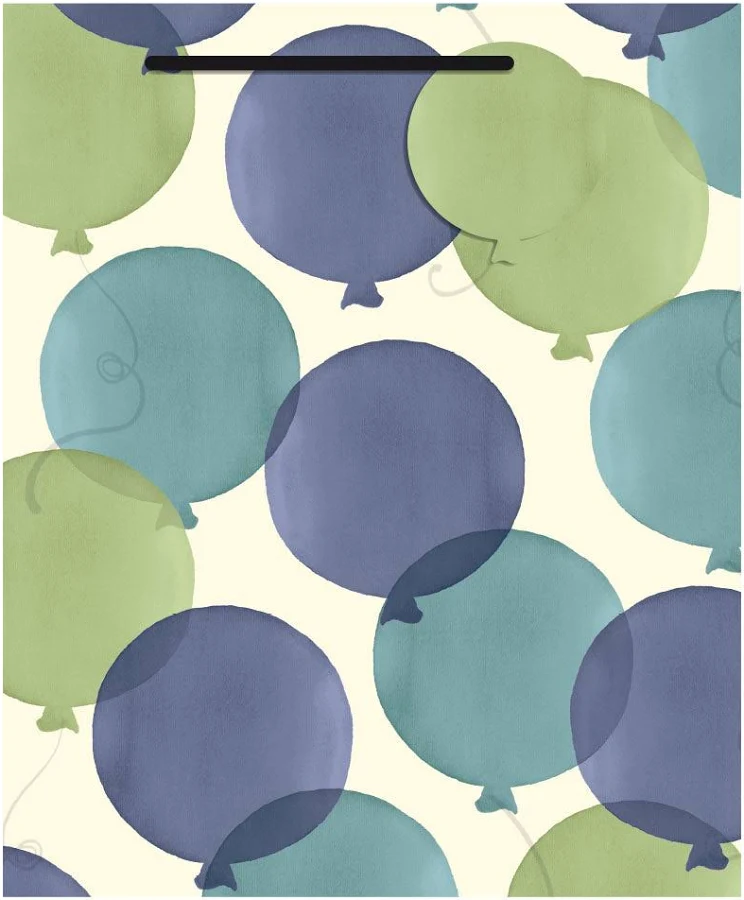 Emma Bridgewater Blue/Green Balloons Large Gift Bag Emma Bridgewater Blue/Green Balloons Large Gift Bag