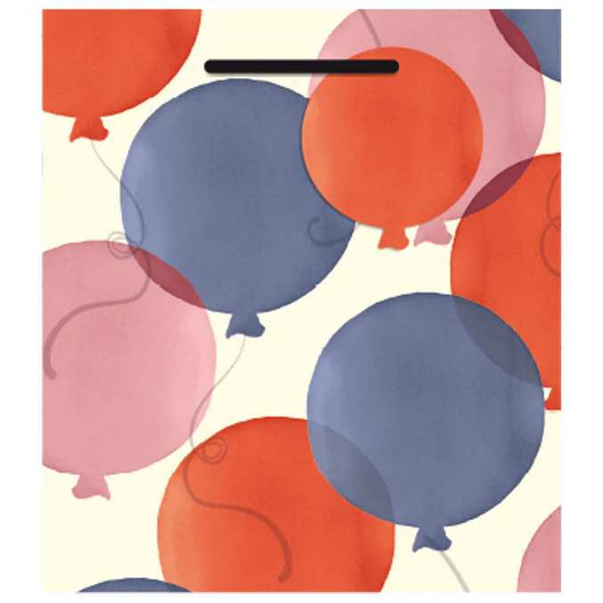 Emma Bridgewater Purple/Red Balloons Medium Gift Bag Emma Bridgewater Purple/Red Balloons Medium Gift Bag