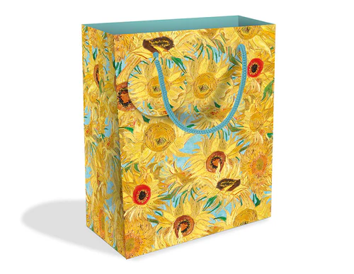 Vincent Van Gogh Vase With 12 Sunflowers Medium Gift Bag Vincent Van Gogh Vase With 12 Sunflowers Medium Gift Bag