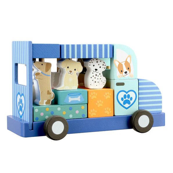 Orange Tree Toys Dog Groomers Van Block Puzzle Orange Tree Toys Dog Groomers Van Block Puzzle