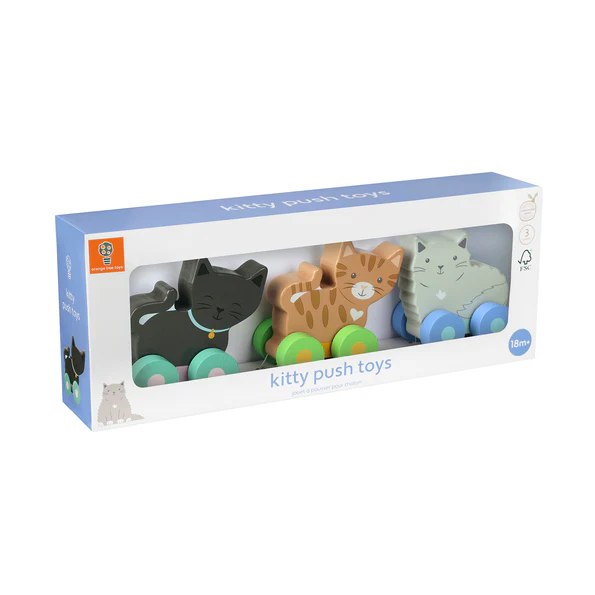 Orange Tree Toys Kitty Push Toys Set of 3 Orange Tree Toys Kitty Push Toys Set of 3