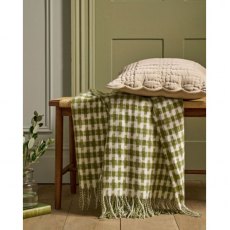 Laura Ashley Knapton Olive Green Throw Laura Ashley Knapton Olive Green Throw