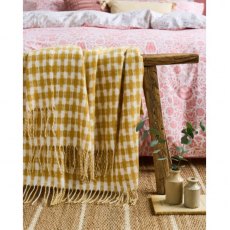 Laura Ashley Knapton Ochre Yellow Throw Laura Ashley Knapton Ochre Yellow Throw