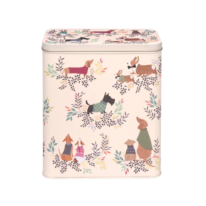 Sara Miller Dapper Dogs Large Rectangular Storage Tin Sara Miller Dapper Dogs Large Rectangular Storage Tin