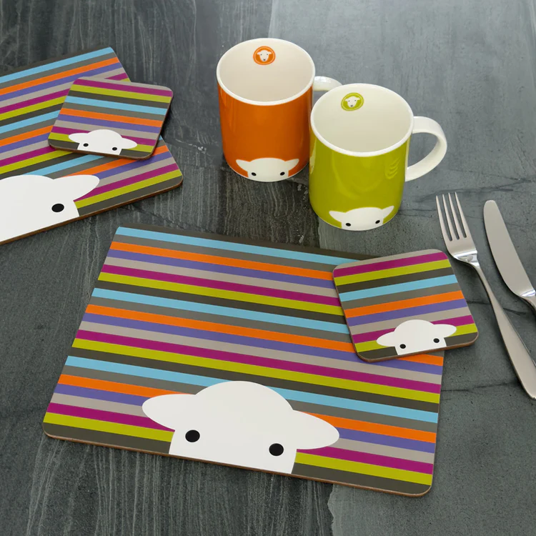Herdy Peep Stripe Coaster Herdy Peep Stripe Coaster