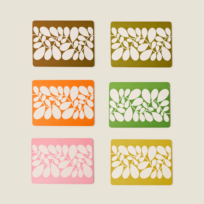 Orla Kiely Sycamore Stripe Placemats Set of 6 Orla Kiely Sycamore Stripe Placemats Set of 6