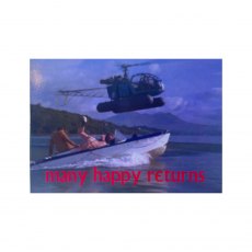 The Prisoner Greeting Card - Many Happy Returns (Speedboat) The Prisoner Greeting Card - Many Happy Returns (Speedboat)