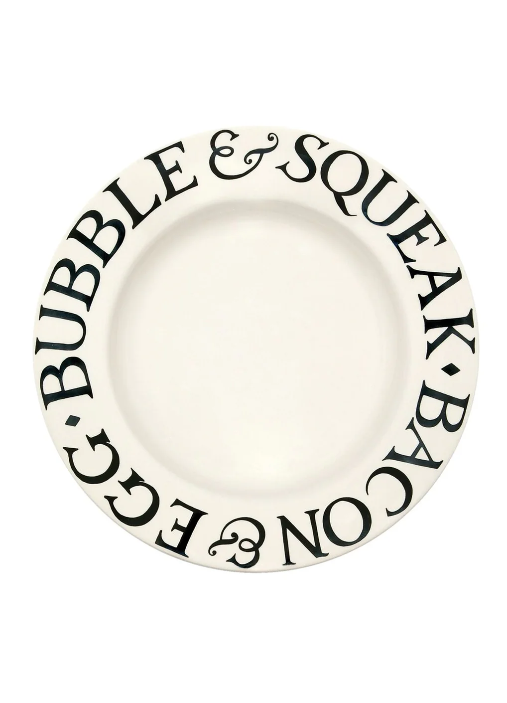 Emma Bridgewater Black Toast Bacon & Egg Large Dinner Plate 10.5 Inch Emma Bridgewater Black Toast Bacon & Egg Large Dinner Plate 10.5 Inch