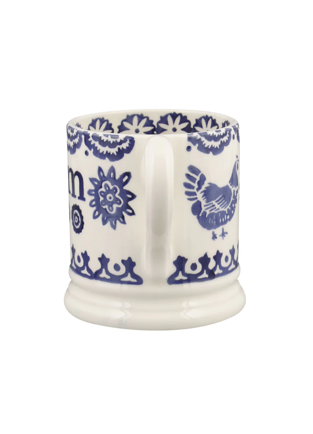 Emma Bridgewater Blue Hen & Border Mum 1/2 Pint Mug Emma Bridgewater Blue Hen & Border Mum 1/2 Pint Mug