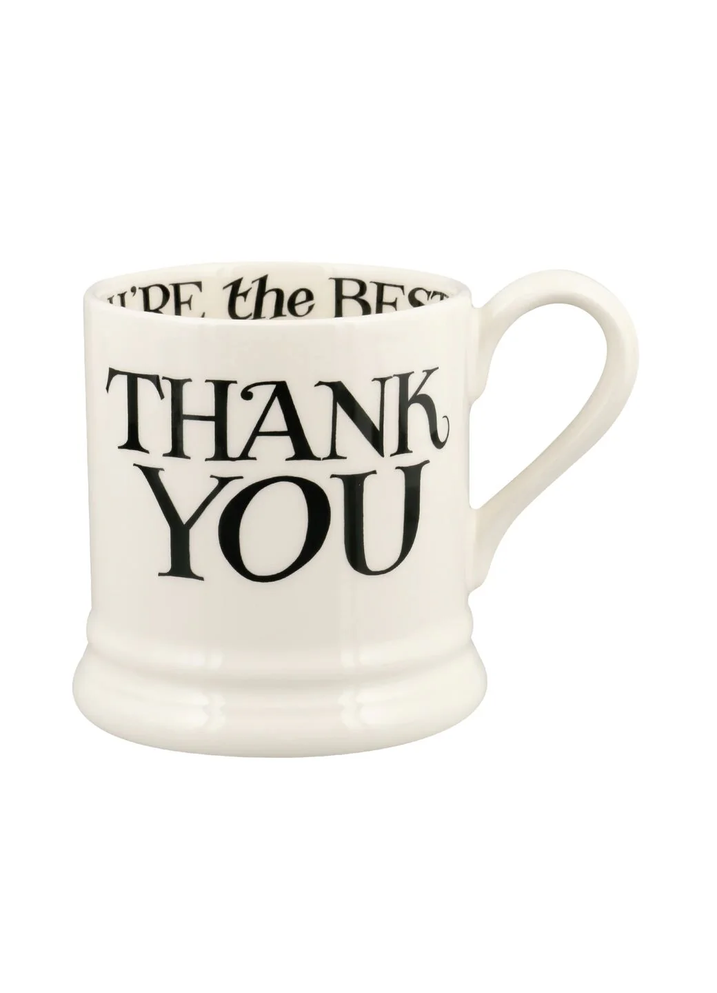 Emma Bridgewater Black Toast Thank You 1/2 Pint Mug Emma Bridgewater Black Toast Thank You 1/2 Pint Mug