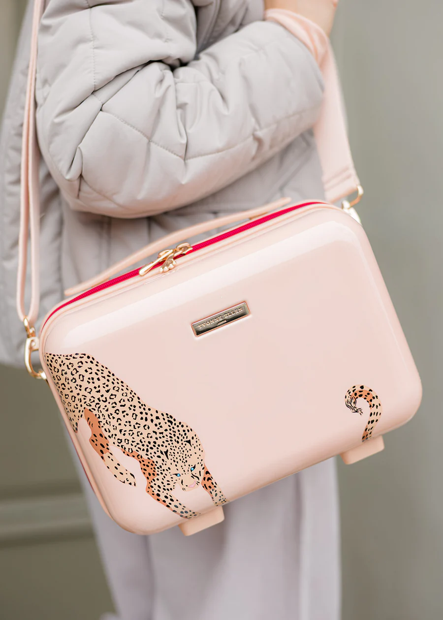 Yvonne Ellen Vintage Pink & Cheetah Vanity Case Yvonne Ellen Vintage Pink & Cheetah Vanity Case