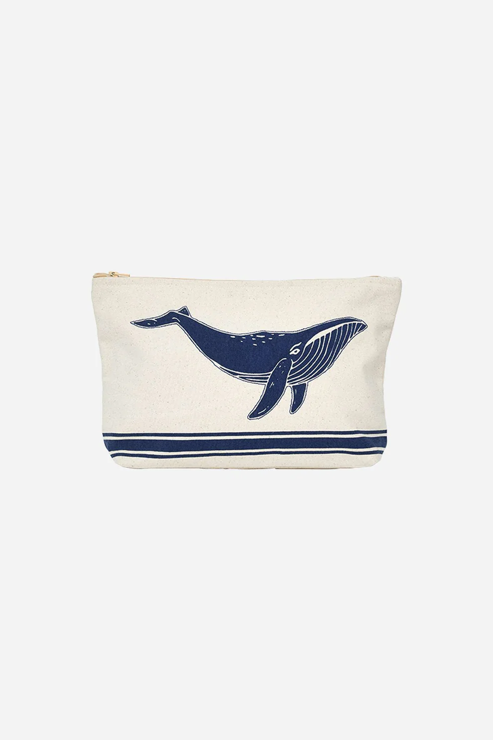 Batela Cotton Toiletry Bag With Whale Motif Batela Cotton Toiletry Bag With Whale Motif