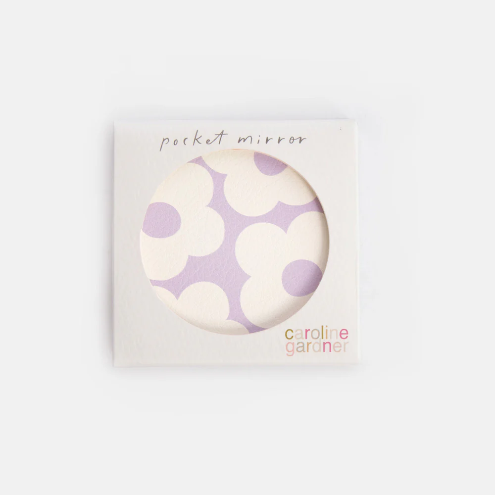 Caroline Gardner Lilac Flower Round Pocket Mirror Caroline Gardner Lilac Flower Round Pocket Mirror