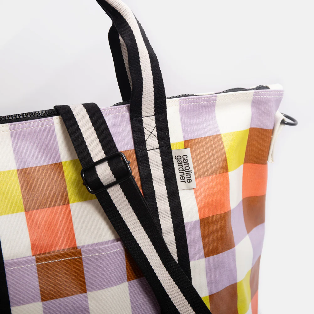 Caroline Gardner Multi Check Weekend Bag Caroline Gardner Multi Check Weekend Bag