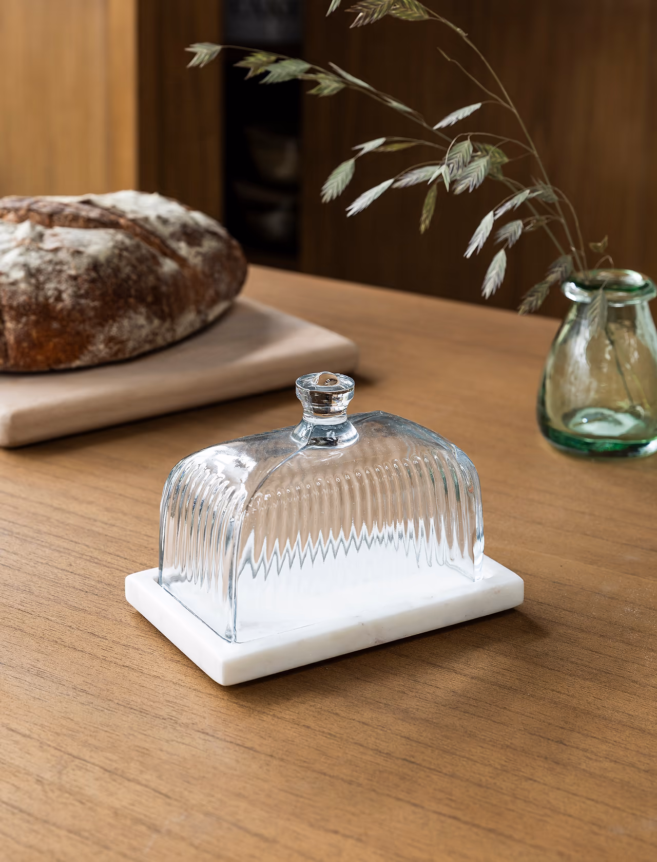 Garden Trading Brompton Butter Dish - White Marble Garden Trading Brompton Butter Dish - White Marble