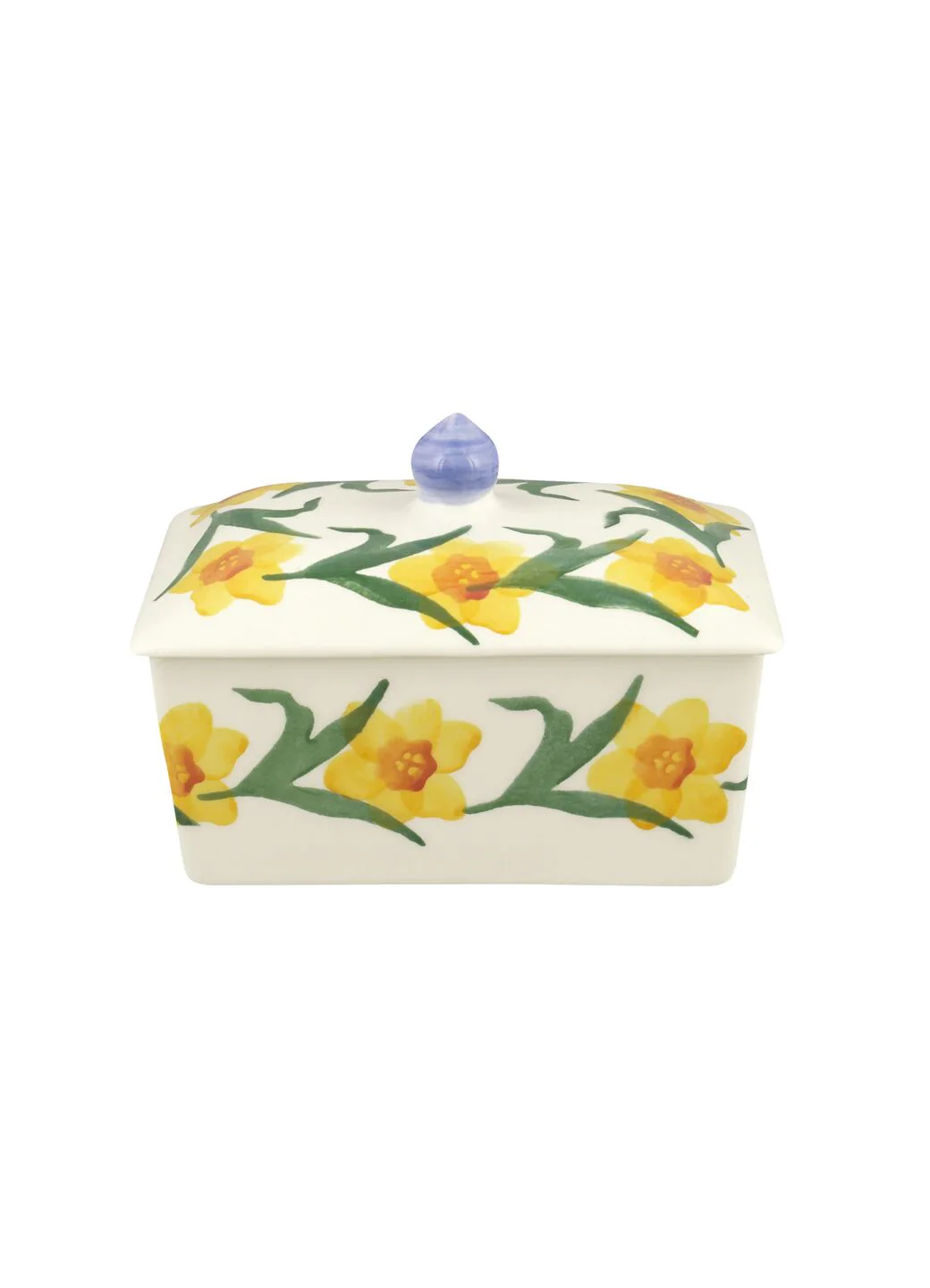 Emma Bridgewater Windblown Daffodils Small Butter Dish Emma Bridgewater Windblown Daffodils Small Butter Dish