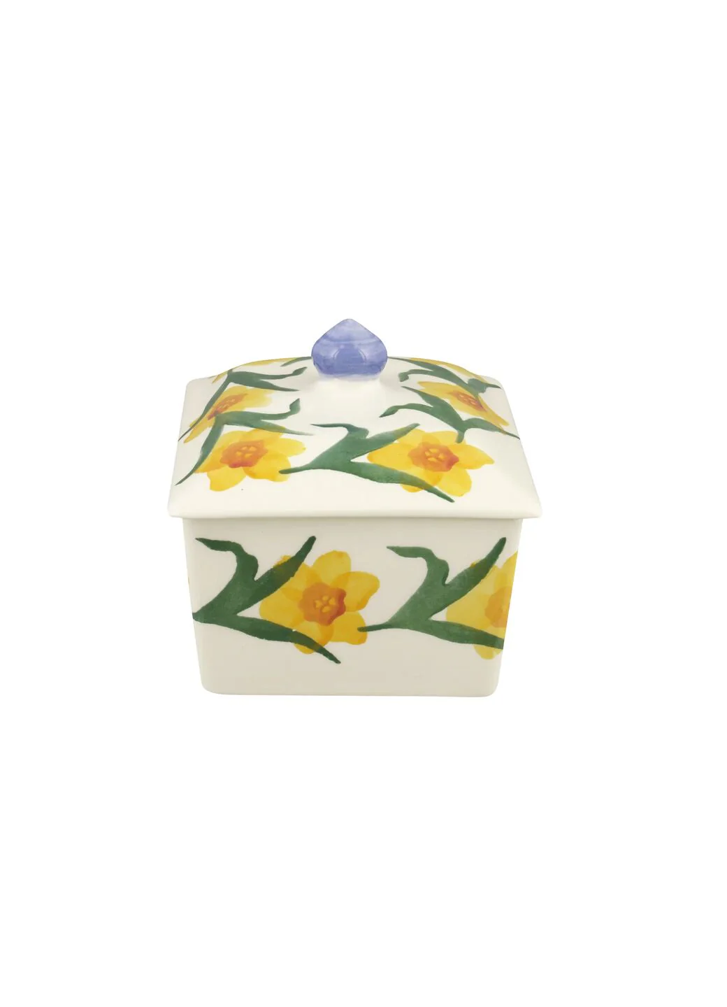 Emma Bridgewater Windblown Daffodils Small Butter Dish Emma Bridgewater Windblown Daffodils Small Butter Dish