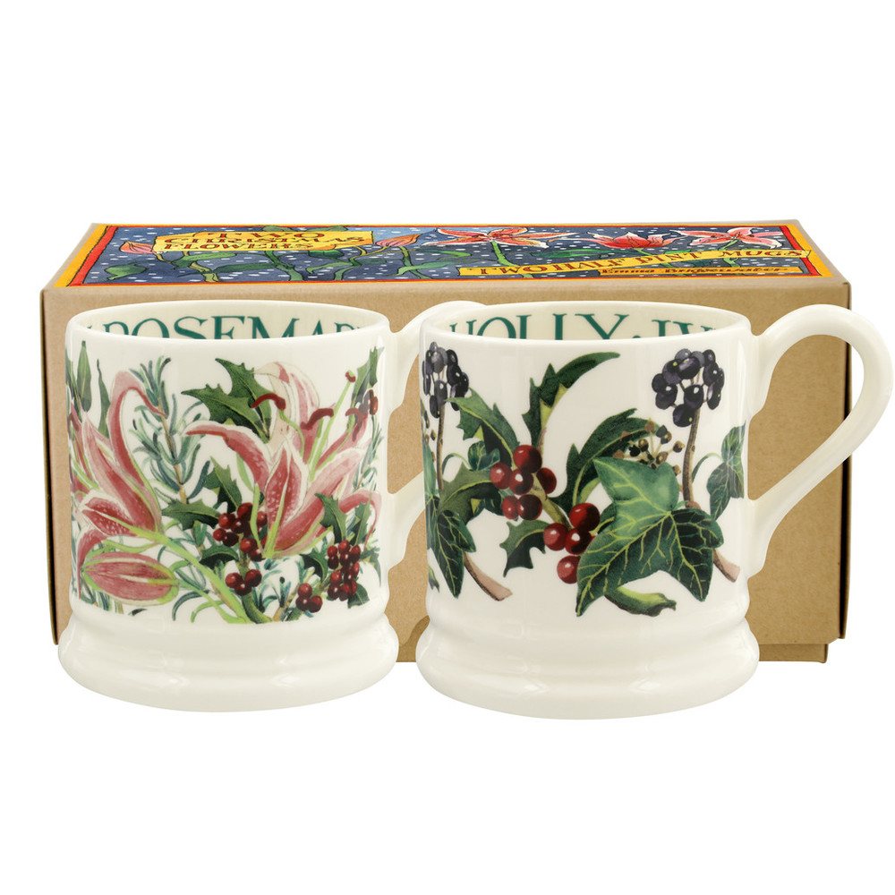 Emma Bridgewater Winter Flowers Set of 2 Mugs Buy Online Here