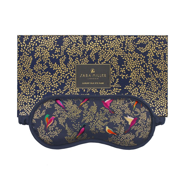 Sara Miller Smokey Blue Birds Silk Eye Mask | Buy Online Here ...