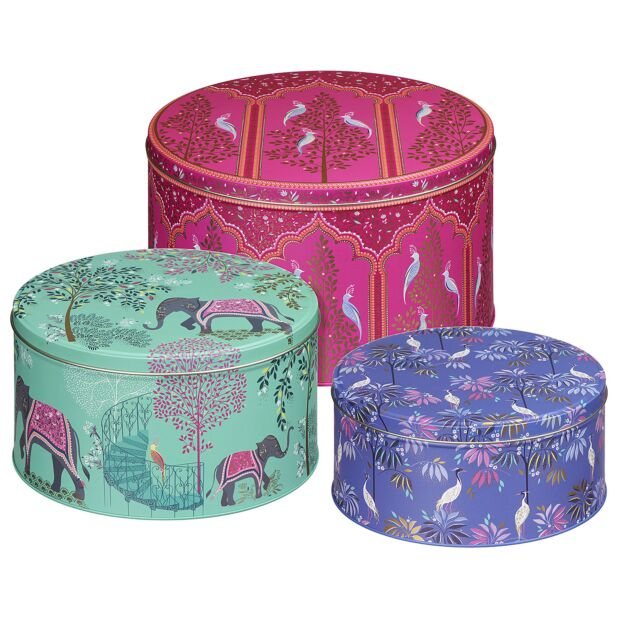 Sara Miller India Set Of 3 Round Cake Tins 