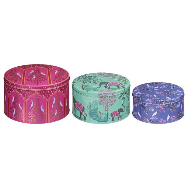 Sara Miller India Set of 3 Round Cake Tins | At Portmeirion Online ...