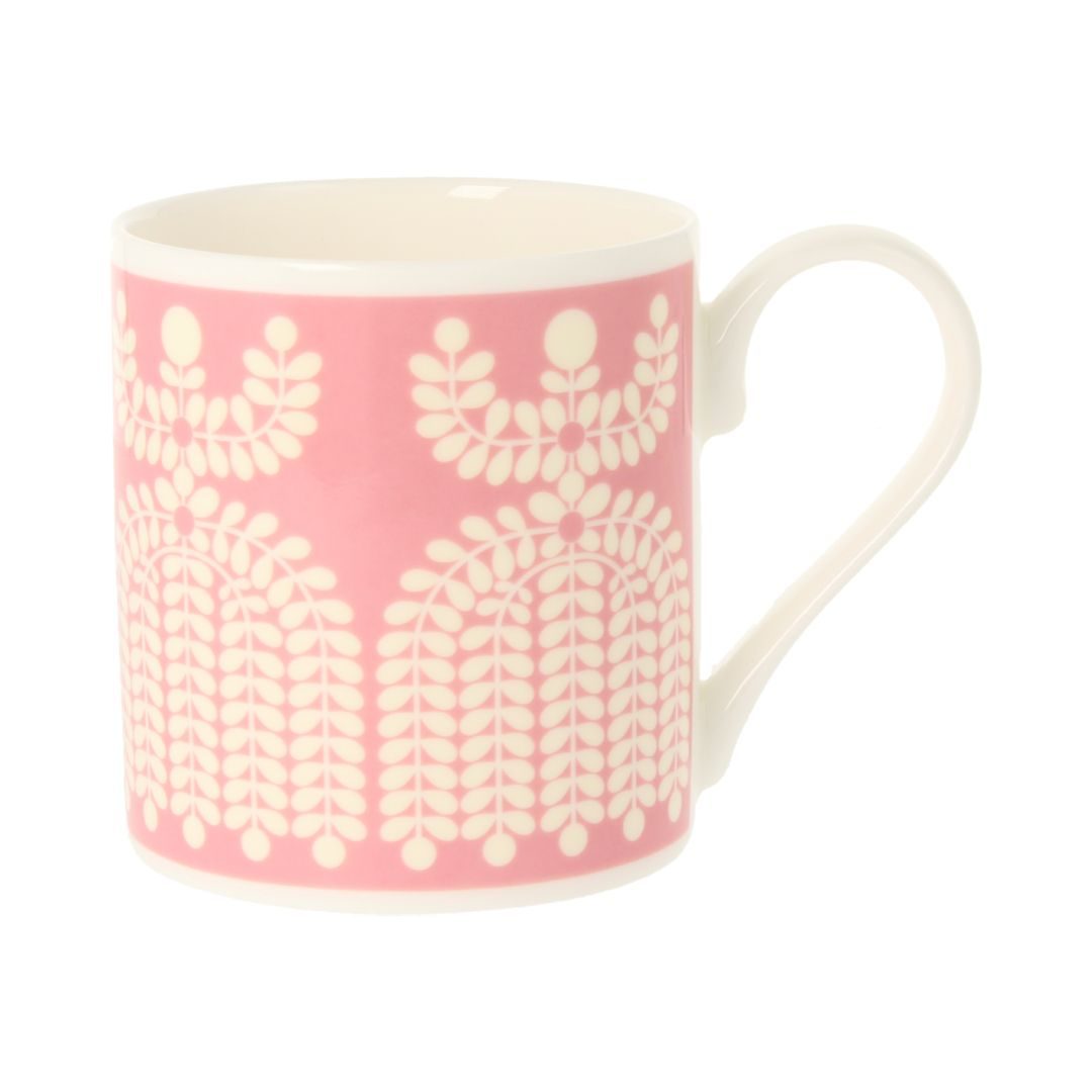 Orla Kiely Folk Girl Pink Mug 300ml | Buy Online Here - Portmeirion Online