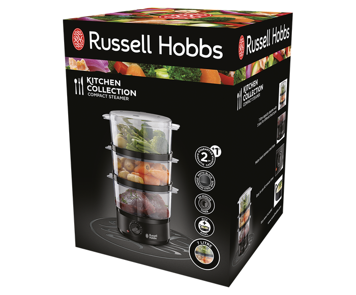 Russell Hobbs Kitchen Collection Compact Steamer - Matte Black ...