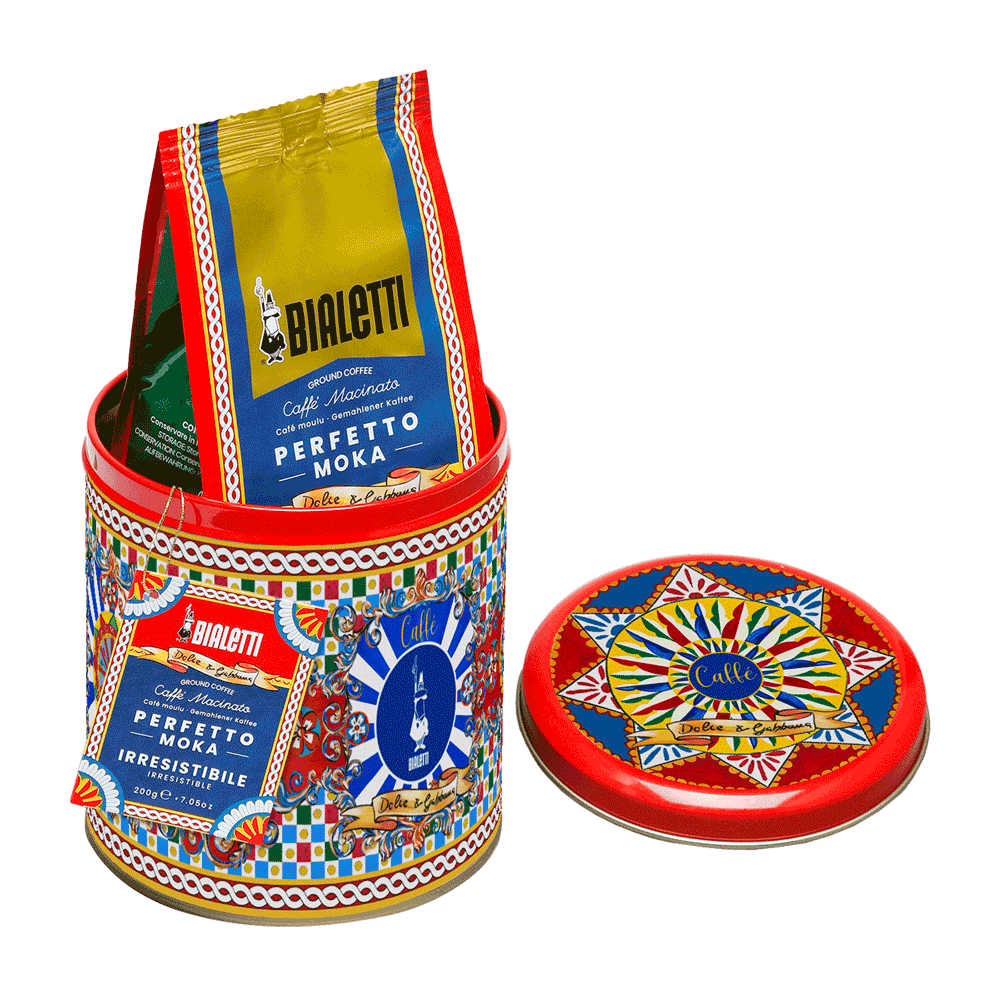 Bialetti X Dolce & Gabbana Sicilian Cart Tin Ground Coffee 250g ...