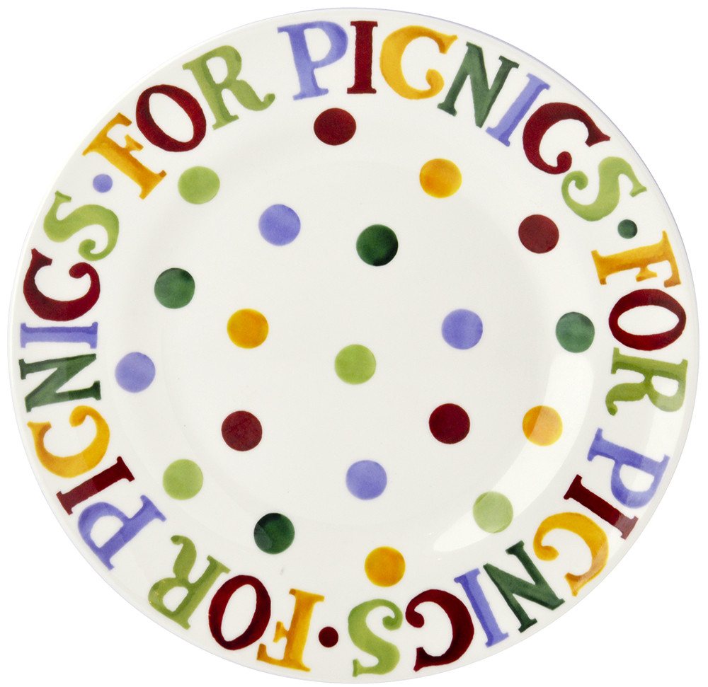 Emma Bridgewater Polka Dot Text Melamine Plate - Melamine - Portmeirion ...