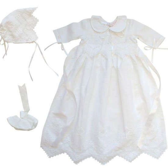 Linen clearance christening dress