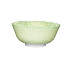 KitchenCraft Green and White Tile Effect Ceramic Bowl KitchenCraft Green and White Tile Effect Ceramic Bowl