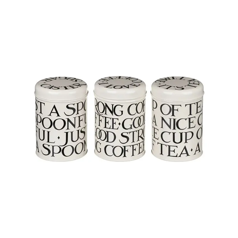 Emma Bridgewater Black Toast Set Of 3 Round Caddies Emma Bridgewater Black Toast Set Of 3 Round Caddies