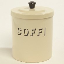 COFFI Retro Tin Canister Welsh | Block Font, Cream