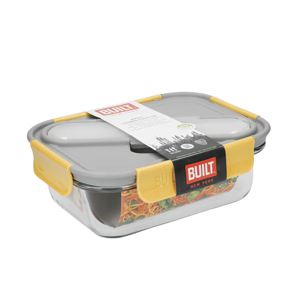 Built NY Stylist Glass 900ml Lunch Box with Cutlery Built NY Stylist Glass 900ml Lunch Box with Cutlery