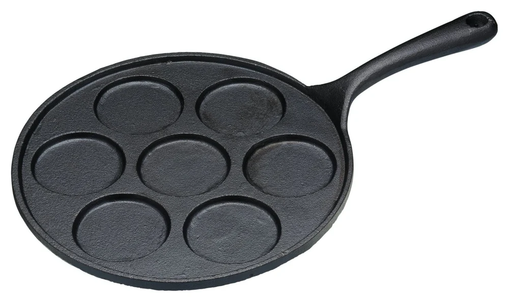 KitchenCraft Cast Iron 7 Hole Blinis Pan KitchenCraft Cast Iron 7 Hole Blinis Pan