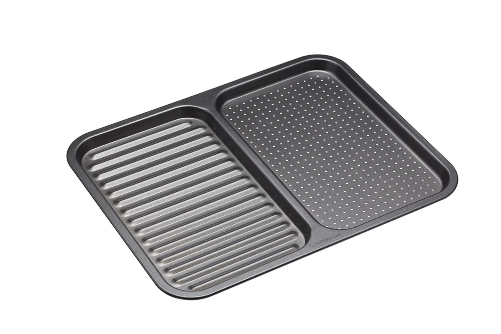 MasterClass Non-Stick 2-in-1 Divided Crisping Tray / Ridged Baking Tray MasterClass Non-Stick 2-in-1 Divided Crisping Tray / Ridged Baking Tray