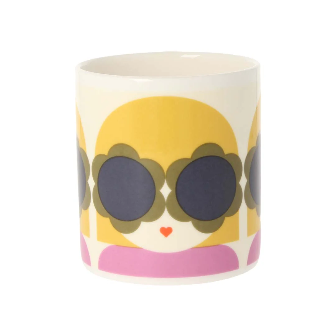 Orla Kiely Lola Yellow & Purple Mug