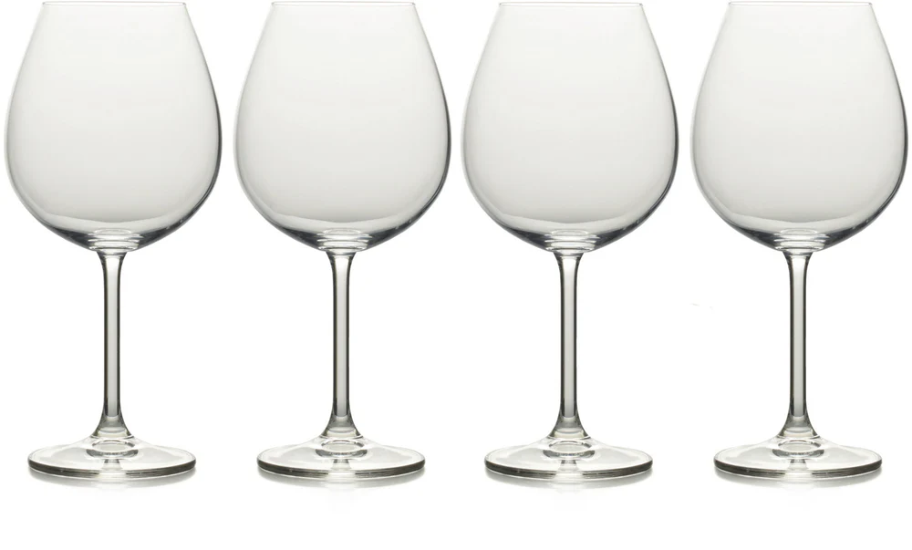 Mikasa Julie Crystal Red Wine Glasses Set of 4