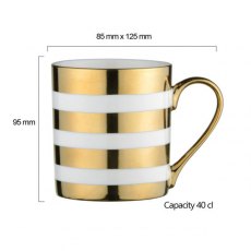 BIA Stripes Mug Gold