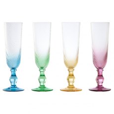 Anton Studio Designs Swirl Champagne Flutes Set of 4