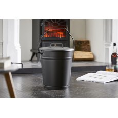 Inglenook Metal Bucket with Lid – Black Inglenook Metal Bucket with Lid – Black