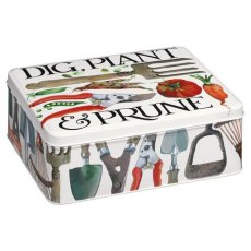 Emma Bridgewater Dig The Garden Deep Rectangular Tin With Chocolate Chip Cookies 320g