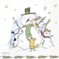 IHR Napkins Snowman With Friends IHR Napkins Snowman With Friends