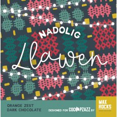 Coco Pzazz Nadolig Llawen Orange Zest Dark Chocolate 80g